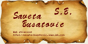Saveta Bušatović vizit kartica